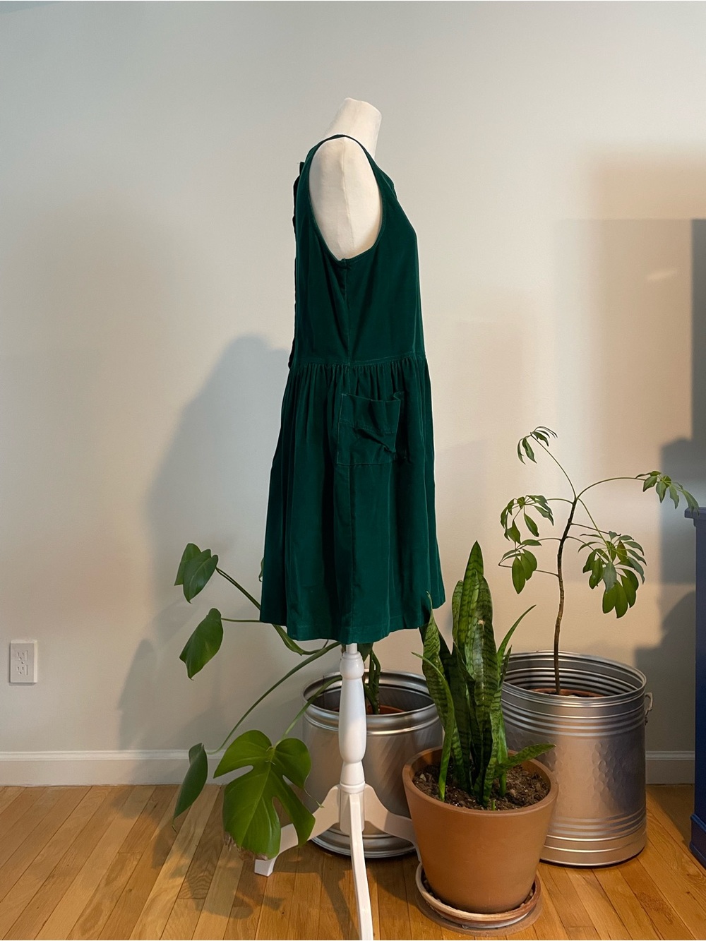Vintage 70s OshKosh Corduroy Pinafore/Overalls Dress - Picture 3 of 7